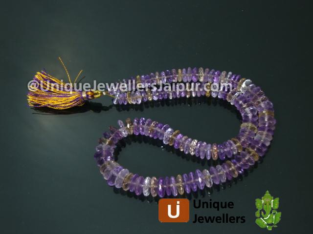 Ametrine Faceted German Cut Beads